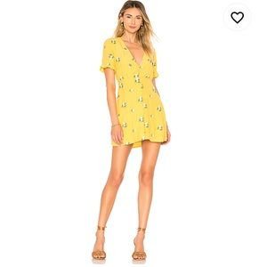 Privacy Please Daffodil Embroidered Mini Dress